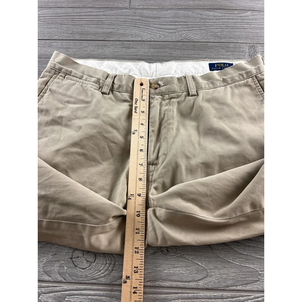Polo Ralph Lauren Mens Chinos Khaki Tan Cotton Twill Pants 36x30 Straight Leg